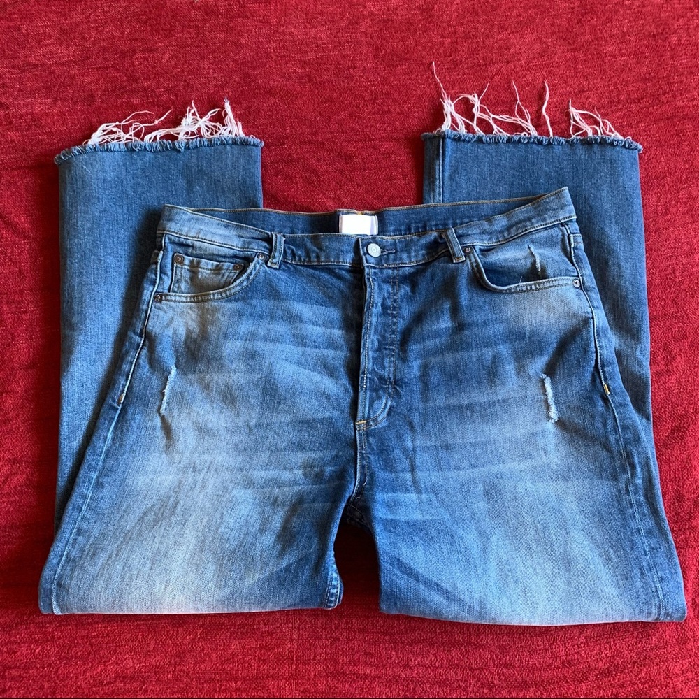 Boyish the BRADY Hi Rise Cropped Jeans Flare Jean Size 32